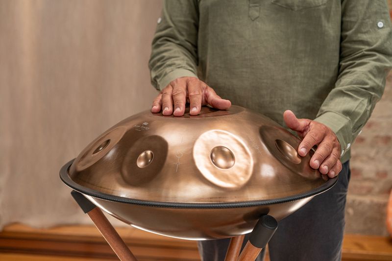 Meinl HPSTL93CU Sensory Handpan, Stainless, Vintage Copper, BB2 Amara, 9 notes