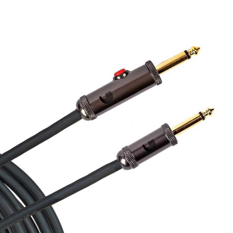 D'Addario PW-AGL-10 PW Instrumentkabel Custom 3m. med switch