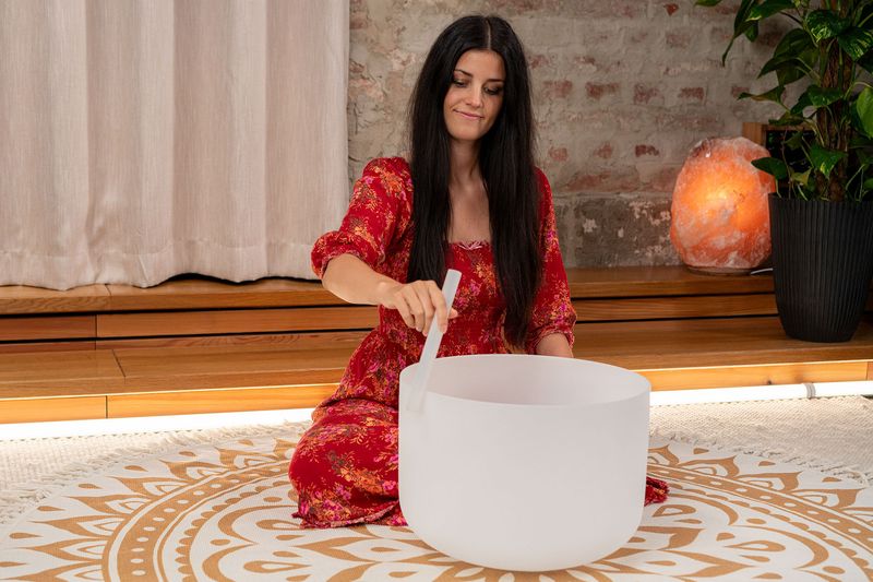 Meinl CSB16C3 Crystal Singing Bowl 16'' , Note C3, Root Chakra