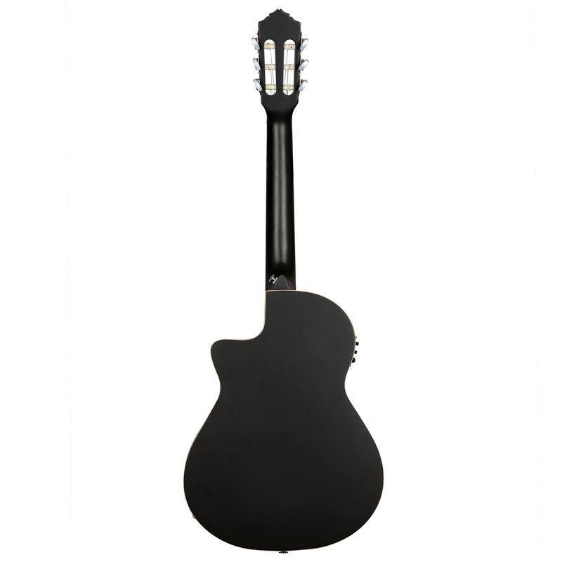 Ortega RCE125SBK-3/4 Klassisk gitar 4/4 Size, med mik, Thin, Slim Neck