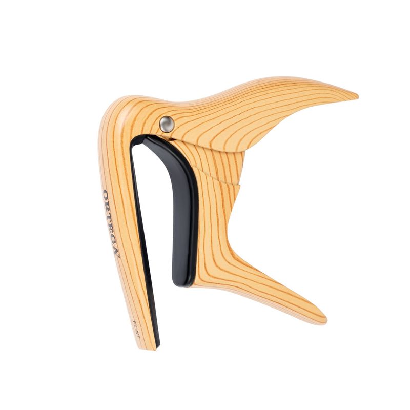Ortega OCAPO-MAD Capo Nylon string,, Flat, up to 52mm, Maple
