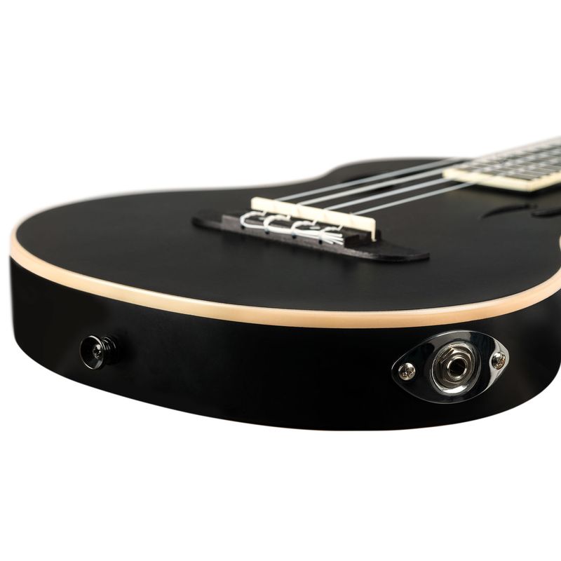 Ortega RTPS-U-SBK Tenor ukulele med mik, Tourplayer