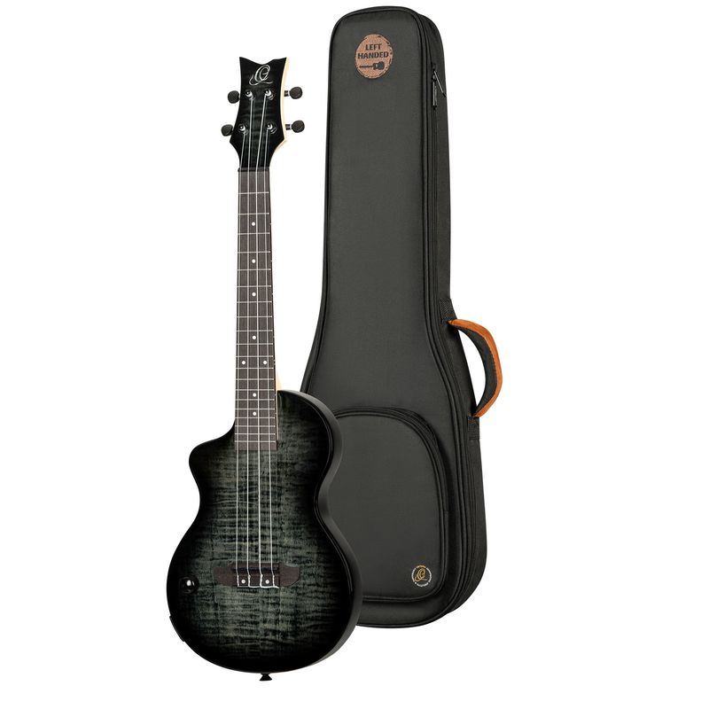 Ortega NEO-U-TGB-L Tenor ukulele med mik, Solid body, Left