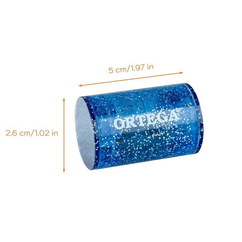 Ortega OFS-BLS Plastic Finger Shaker, Blue Sparkle
