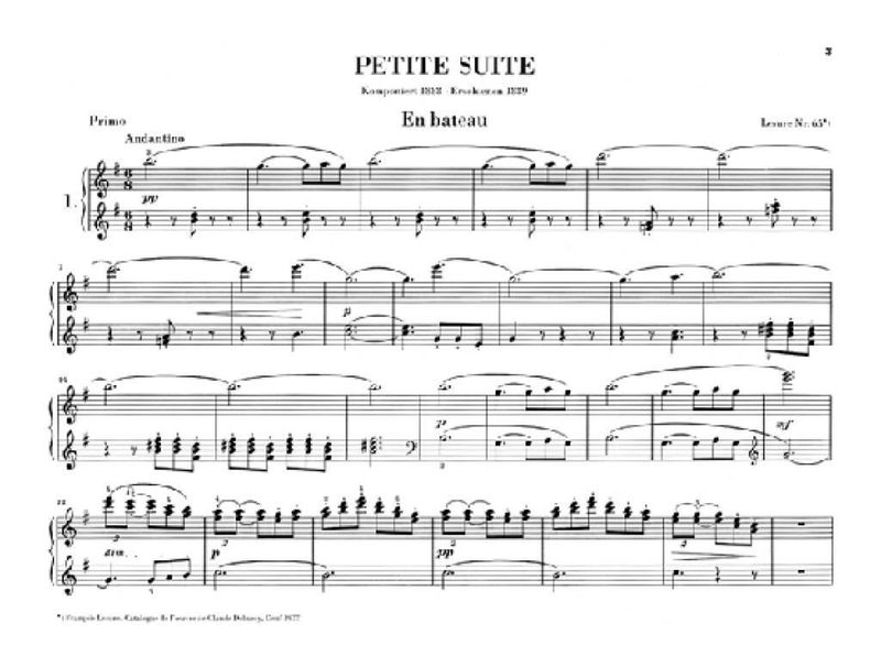 Claude Debussy - Petite Suite For Piano Four-Hands