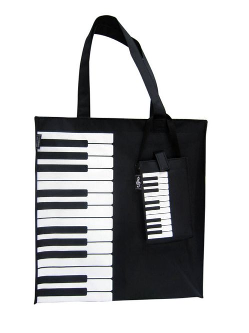 Hovedbilde Canvas Tote Bag With Keyboard/Piano Design