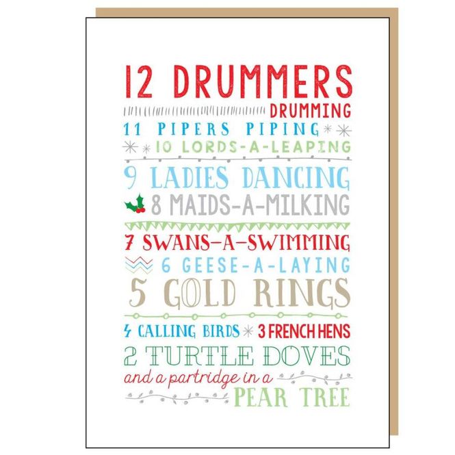 Hovedbilde 12 Days Of Christmas - Christmas Card