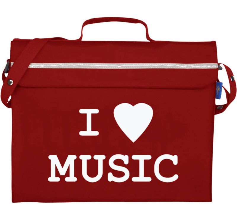 Primo Music Bag - I Love Music (Maroon)
