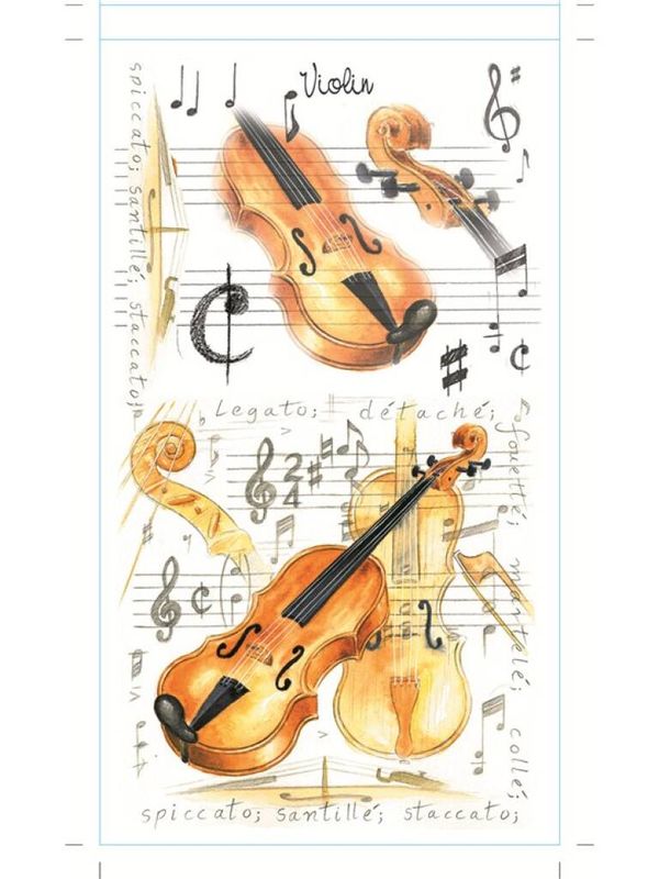 Notelets Pack Of 5 Violin Design