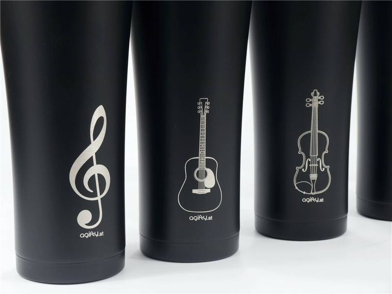 Coffee-to-go thermo mug: violin