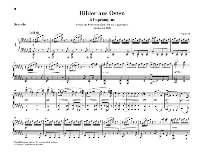 Robert Schumann - Bilder aus Osten op. 66