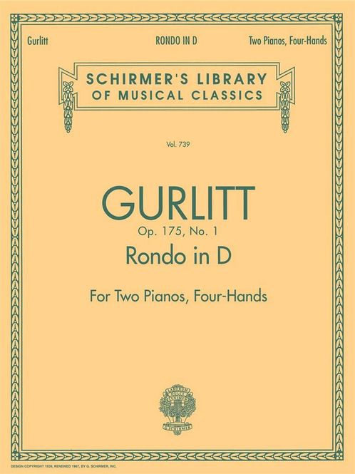Hovedbilde Cornelius Gurlitt - Rondo in D, Op. 175, No. 1 ...