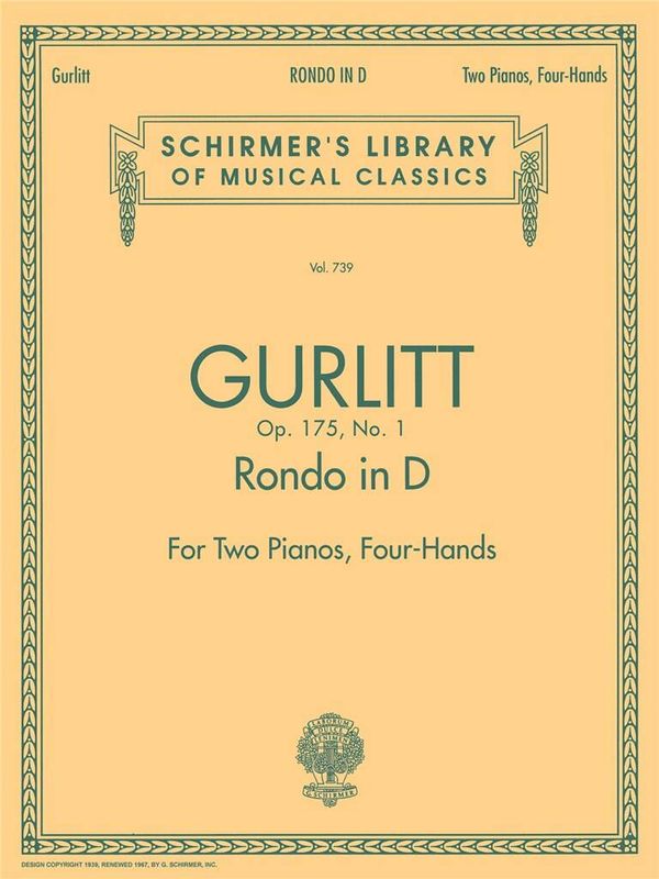 Cornelius Gurlitt - Rondo in D, Op. 175, No. 1 (set)