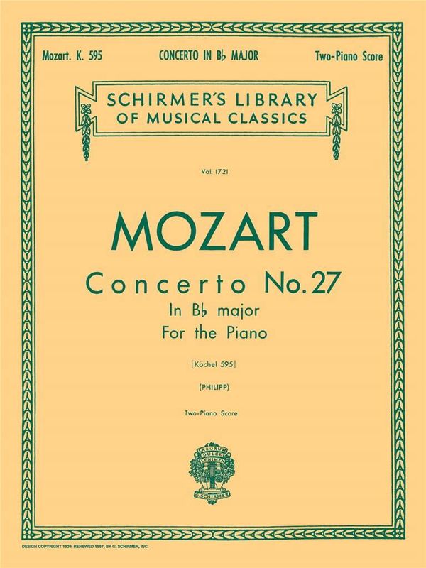 Wolfgang Amadeus Mozart - Concerto No. 27 in Bb, K.595
