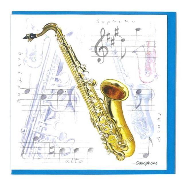 Hovedbilde Notelets Pack Of Five - Saxophone Design