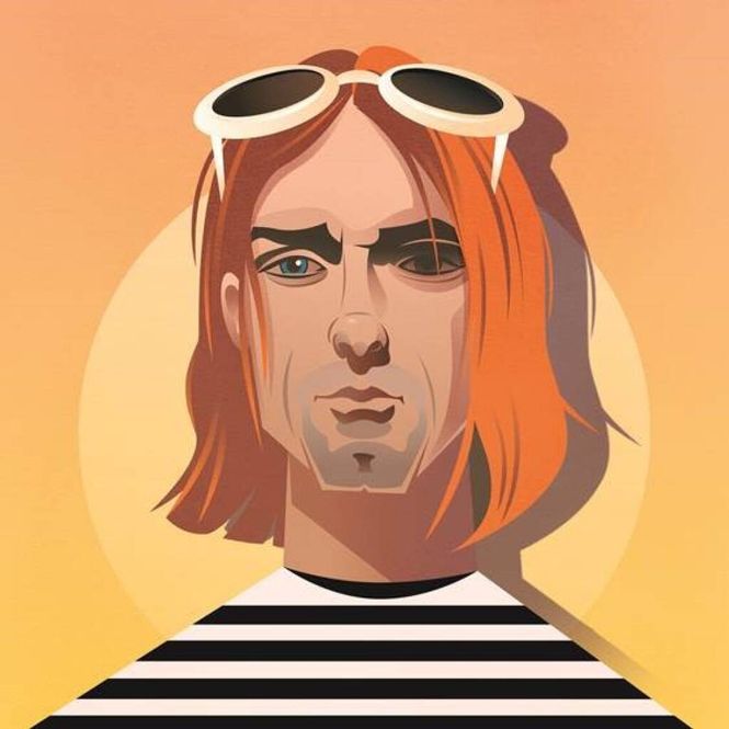 Hovedbilde Pop Art Icons Kurt Cobain Card
