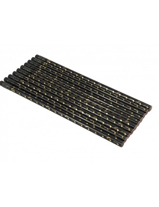 Hovedbilde Pencil note black/golden 10 pcs / set