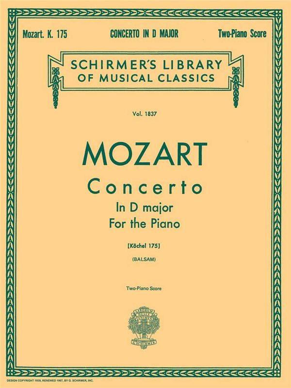 Wolfgang Amadeus Mozart - Concerto No. 5 in D, K.175