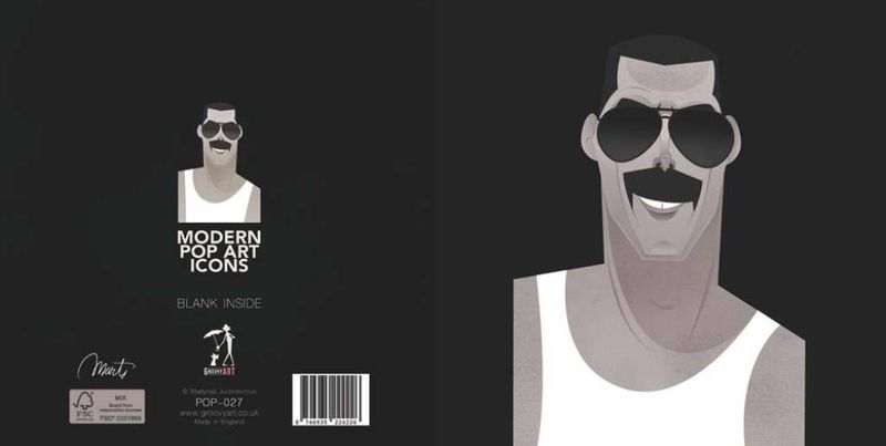 Pop Art Icons Freddie Mercury Card