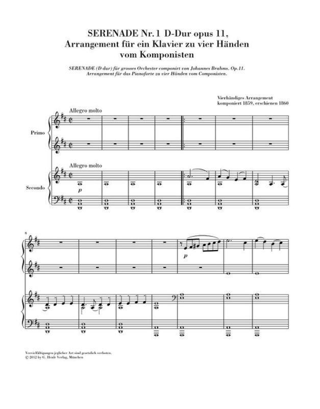 Johannes Brahms - Serenaden und Ouvertüren