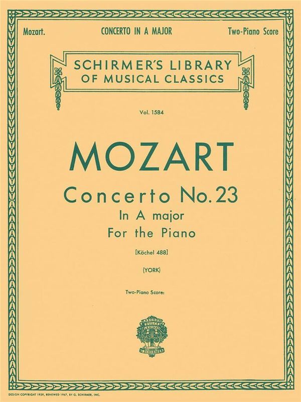 Wolfgang Amadeus Mozart - Concerto No. 23 in A, KV488