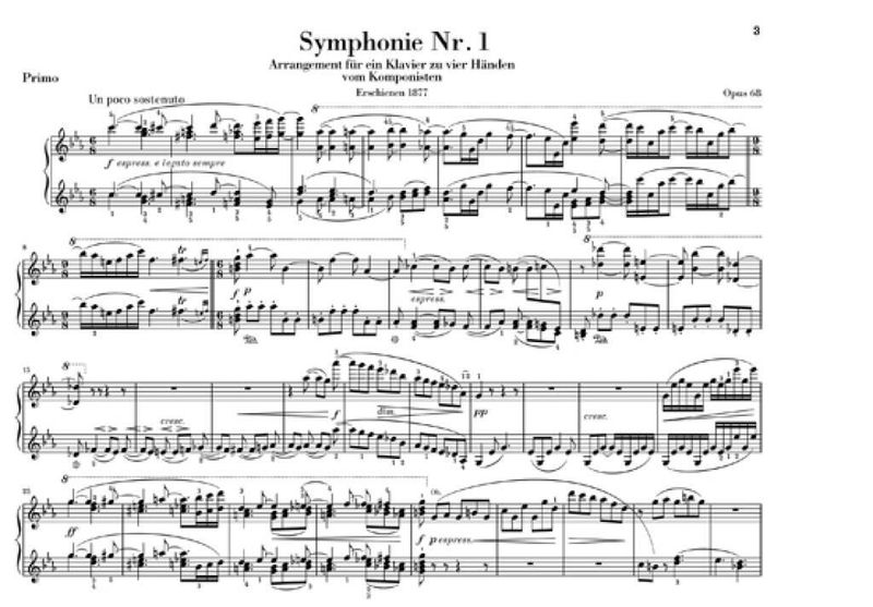 Johannes Brahms - Symphonies Nos. 1 and 2 - Piano Four-hands