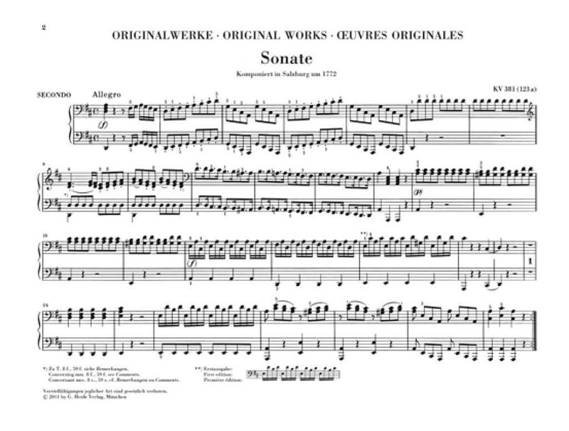 Wolfgang Amadeus Mozart - Works For Piano Four-Hands