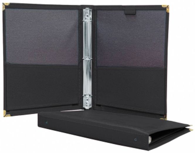 Hovedbilde Deluxe Folio w/3-Ring Binder-Black Notemappe