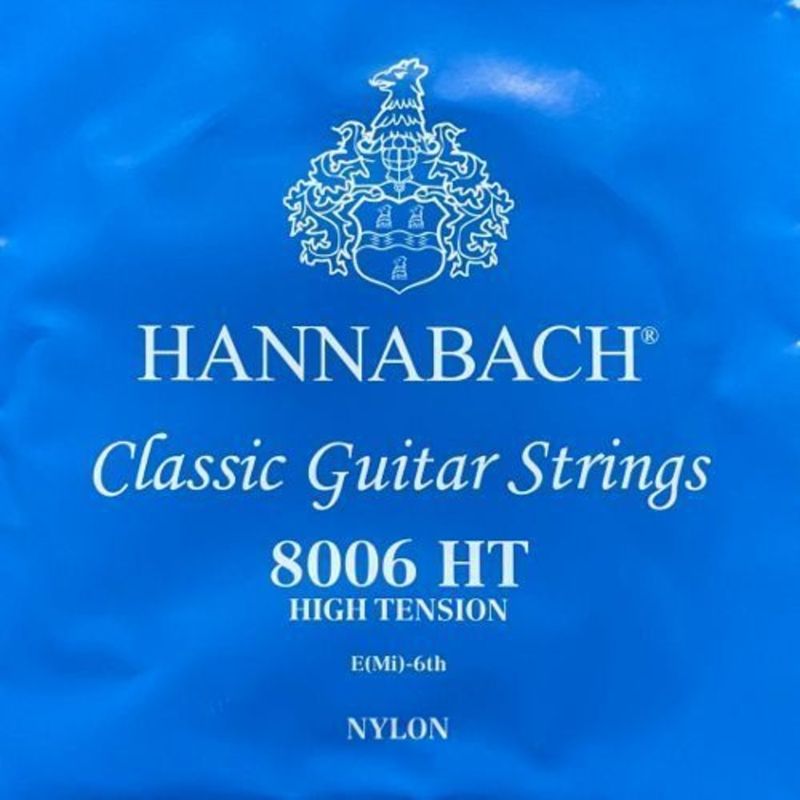 Hannabach Strings for classic guitar Serie 800 High tension Silver plated E6w