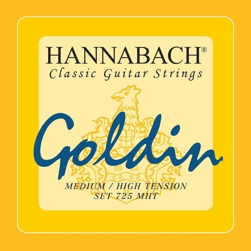 Hannabach Strings for classic guitar Series 725 Medium/High Tension Goldin E6 Goldin