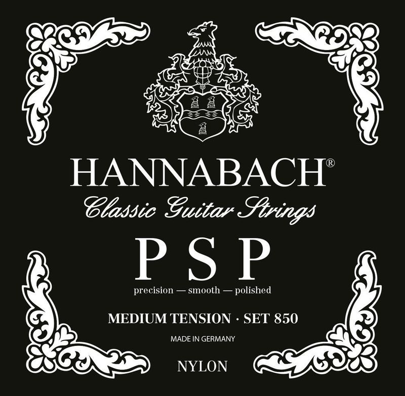 Hannabach Strings for classic guitar Serie 850 Medium tension PSP 3er Bass medium