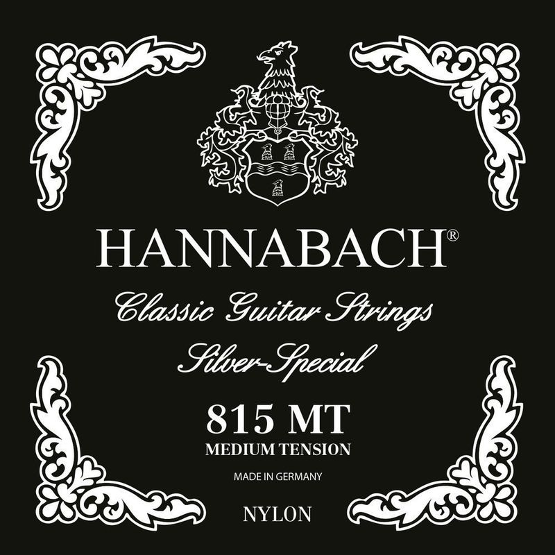 Hannabach Strings for classic guitar Serie 815 Medium tension Silver special Set medium