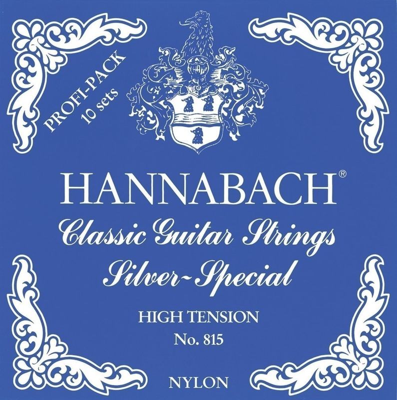 Hannabach Strings for classic guitar Serie 815 Professional pack Silver special Bass-Pack Medium