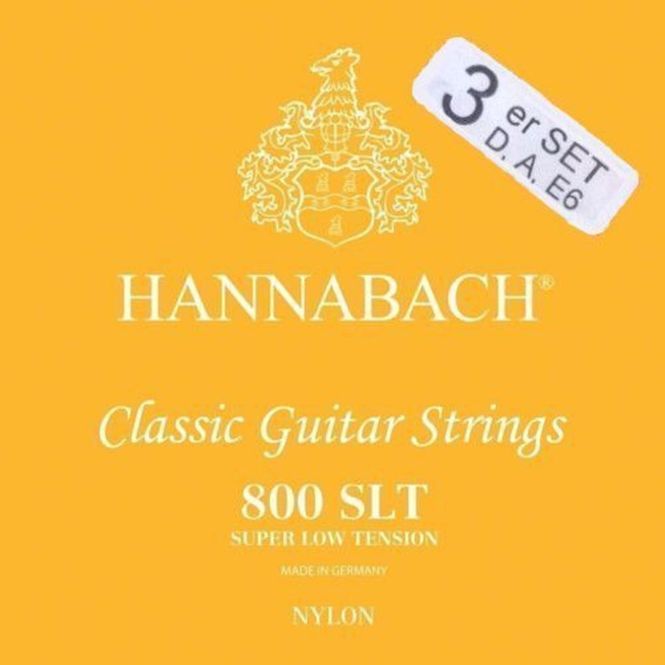 Hovedbilde Hannabach Strings for classic guitar Serie 800 Super Low Tension Silver plated Set of 3 bass