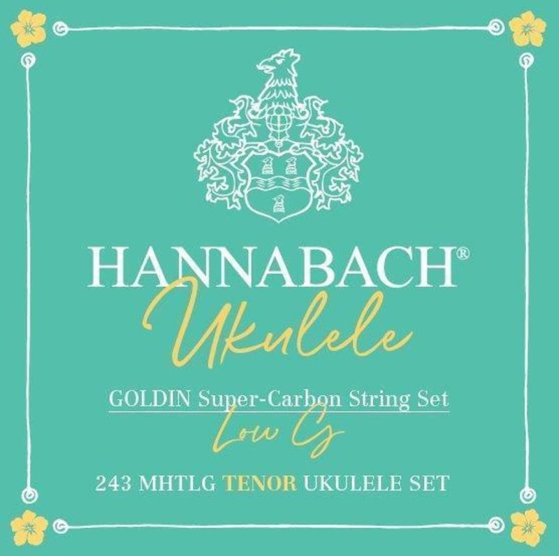 Hannabach Strings for ukulele Tenor Ukulele Goldin 243MHTLG low G Set Low G