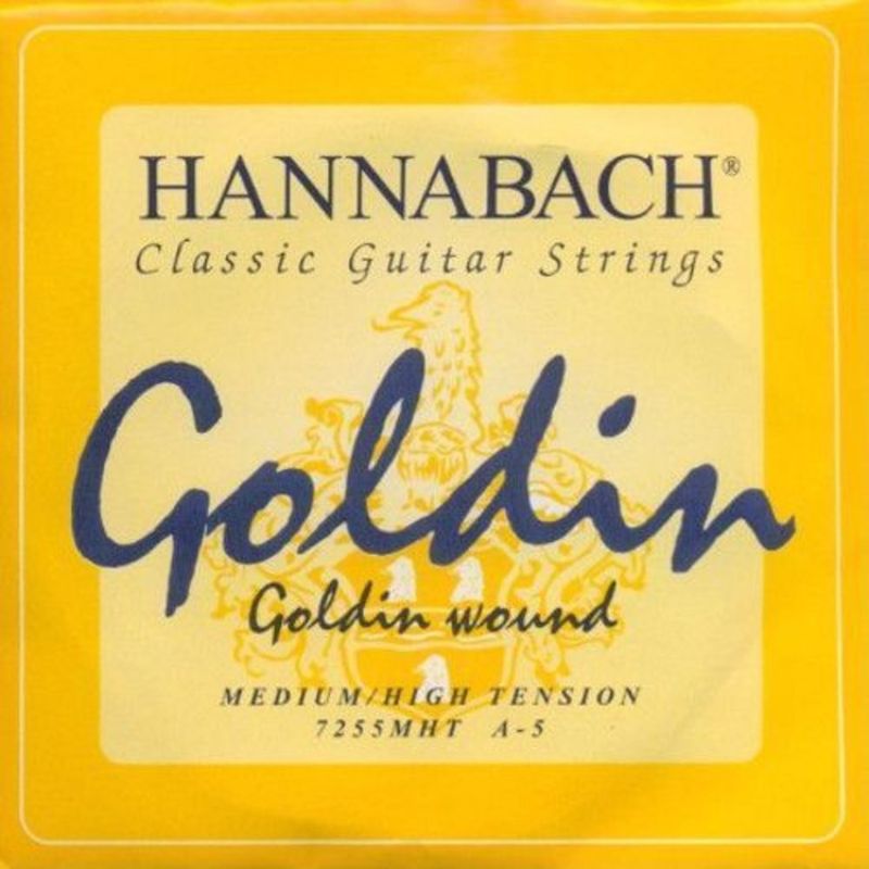 Hannabach Strings for classic guitar Series 725 Medium/High Tension Goldin A5 Goldin