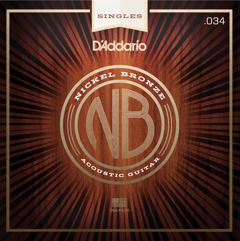 D'Addario NB034 Gitarsträng Nickel Bronze Wound 034