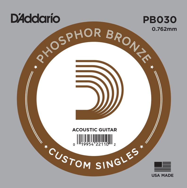 D'Addario PB030 Gitarsträng Phosphor Bronze Wound 030