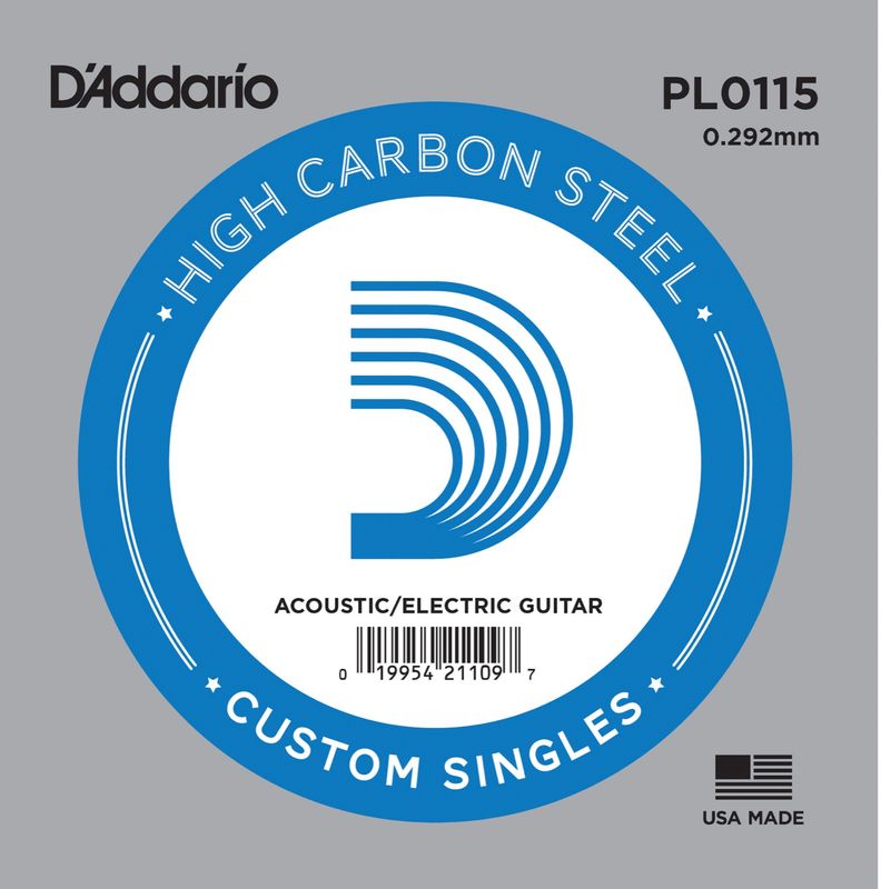 D'Addario PL0115 Gitarsträng Electric/Acoustic Plain Steel 0115