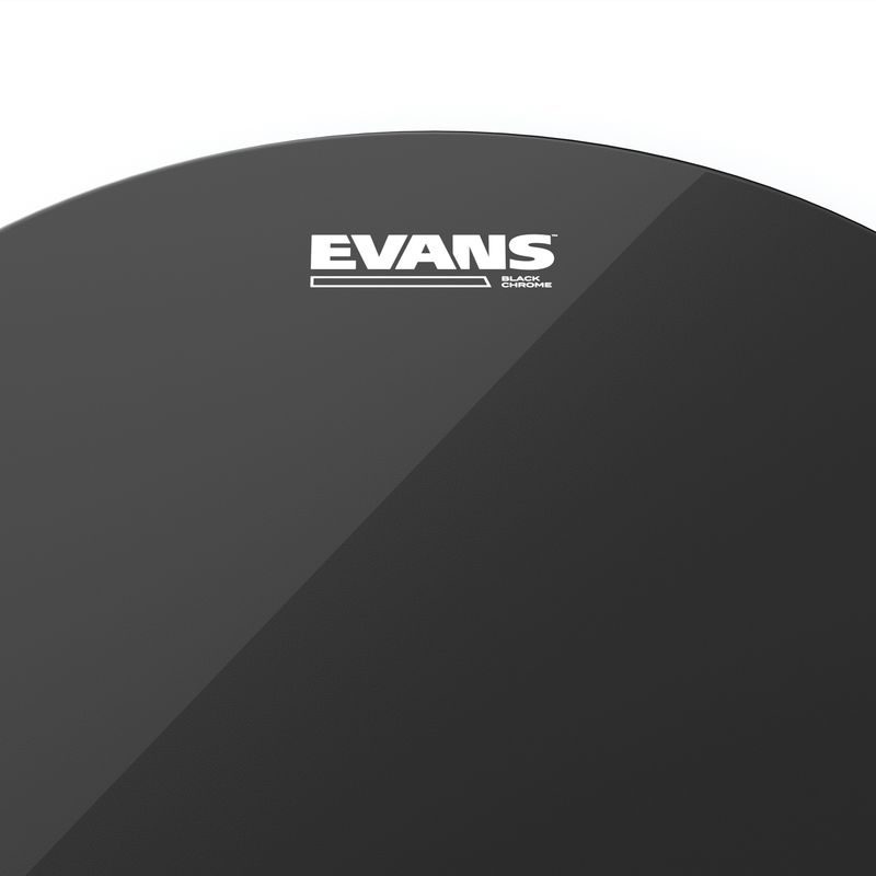 Evans TT15CHR 15'' Pukskinn Black Chrome Clear