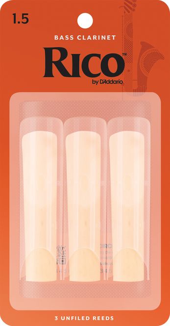 Hovedbilde D'Addario REA0315 Rörblad Rico Bas-Klarinett 3-p. ...