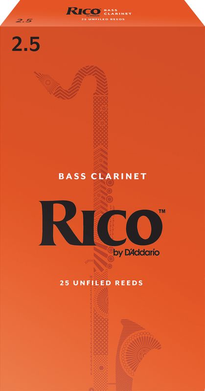 D'Addario REA2525 Rörblad Rico Bas-klarinett 25-p. 2.5