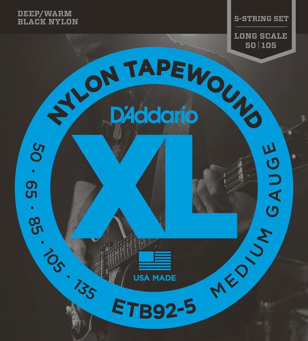 Hovedbilde D'Addario ETB92-5 Strängset Elbas Tapewound 050 - ...