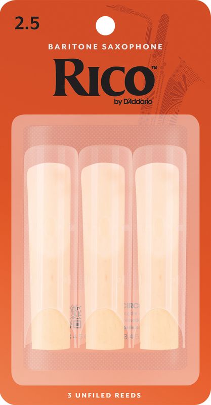 D'Addario RLA0325 Rörblad Rico Baritone-sax 3-p. 2.5