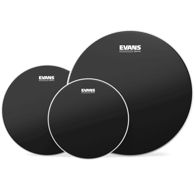 Evans ETP-ONX2-R Tom Pack ONYX Black Coated Rock 10'', 12'', 16''