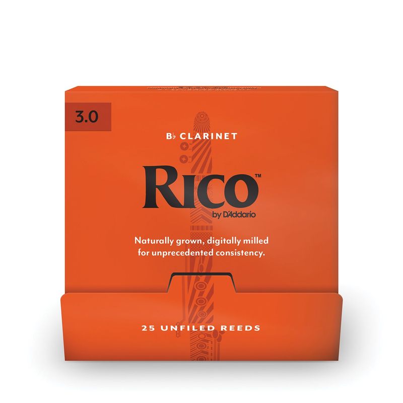 D'Addario RCA0130-B25 Rörblad Rico Bb-Klarinett 25-p. 3.0 Sealed
