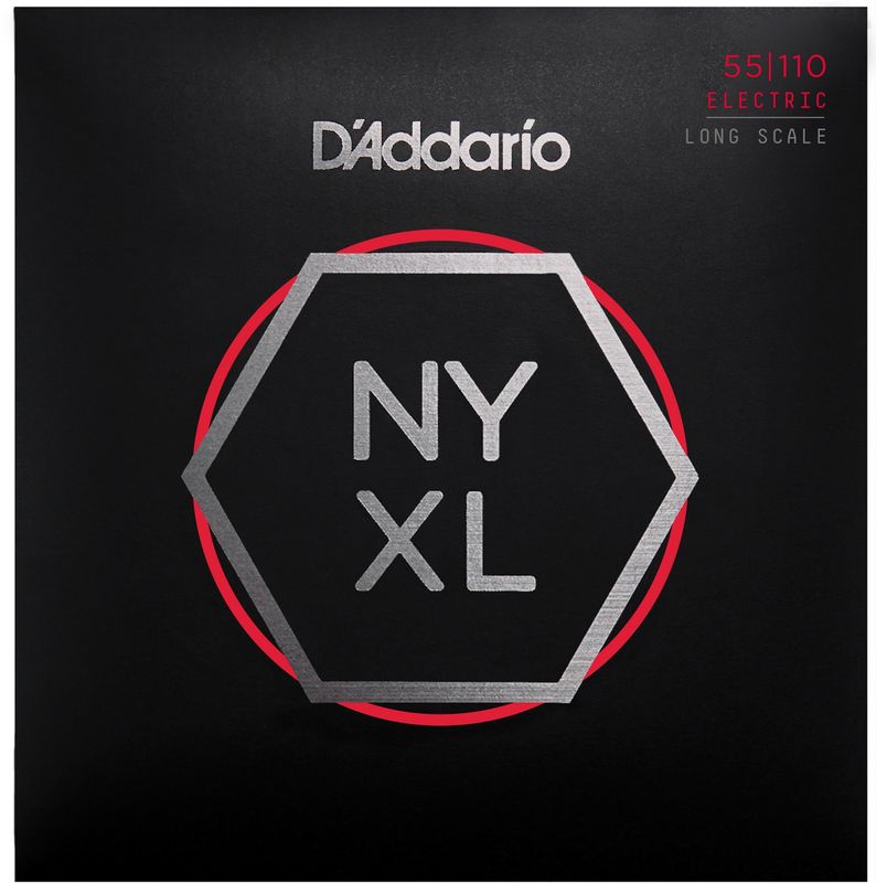 D'Addario NYXL55110 Strängset Elbas NYXL Nickel Wound 055-110 Heavy