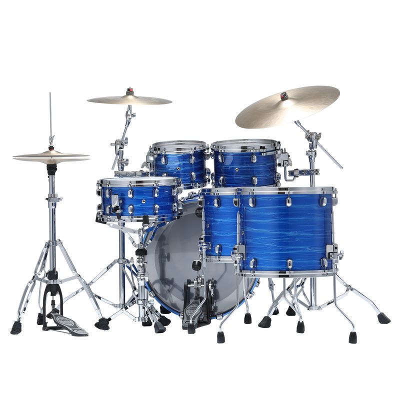 Tama WBS52RZS-LOR SC Walnut/Birch 5-shellkit (10,12,14,16,22), Lacquer Ocean Blue Ripple