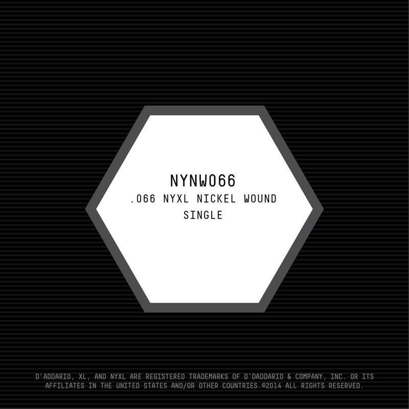 D'Addario NYNW066 Gitarsträng NYXL Nickel Wound 066