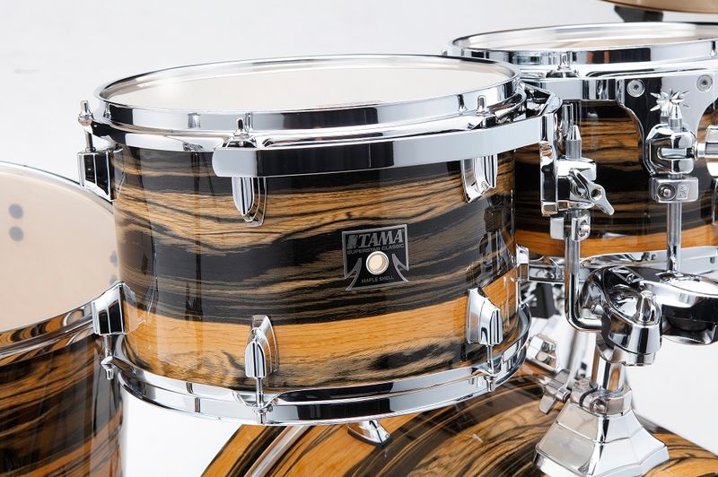 Tama CK50RS-NET Superstar Classic MA 5-del Shell-kit, Natural Ebony Tiger Wrap